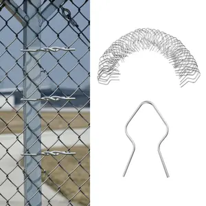 200 count T  Clips,T- Clips for Fence Fork Installation Tools,11 Gauge Wire Ties Convenient and Fast Installation,Pre-Cut Galvanized Steel Fence Clips for T-Posts/U-Posts