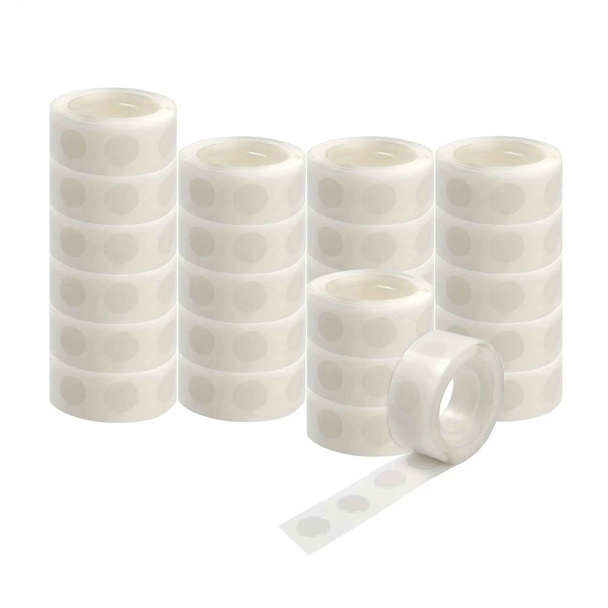 Double Sided Sticky Adhesive Glue Dots - 25 Individual Rolls (100 Premium Adhesive Dots Each), Strong Hold, Invisible, Removable, Residue-Free Office Stationery for Decorating Cakes, Gift Wrapping, Easy-to-Use Design
