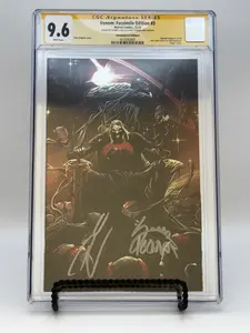Signed Donny Cates & Ryan Stegman Foil Venom #3 Comic Book - Unknown Comics Exclusive Facsimile Stegman Virgin NYCC Variant, CGC 9.6 Yellow Label, In-Stock Signature Edition