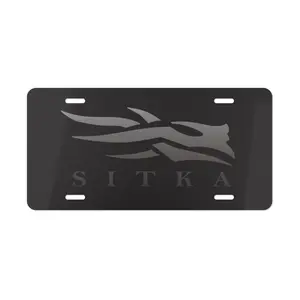 Custom Camo Vanity Plate With Sitka Camo Blackout V2