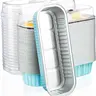 Disposable Aluminum Foil Cake Cups with Cupcake Carry Lids (30pcs, 6.8oz/200ml, 6.5"x2.5"x1.2") - Oven-Safe, Sturdy Thick Mini Ramekins, Self-Standing, Tight-Sealing, Dish-Friendly, Carry w/o Boxes, Ideal for Weddings & Parties, Camping Ready