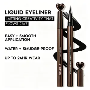 Black Waterproof Film-Forming Liquid Eyeliner Pen - Sweat-Proof, Anti-Smudge, Long-Lasting, Affordable for Novices,  Shipping   Free, Includes Makeup Cosmetic Brand Samples, Eyeliner & Lipliner Category