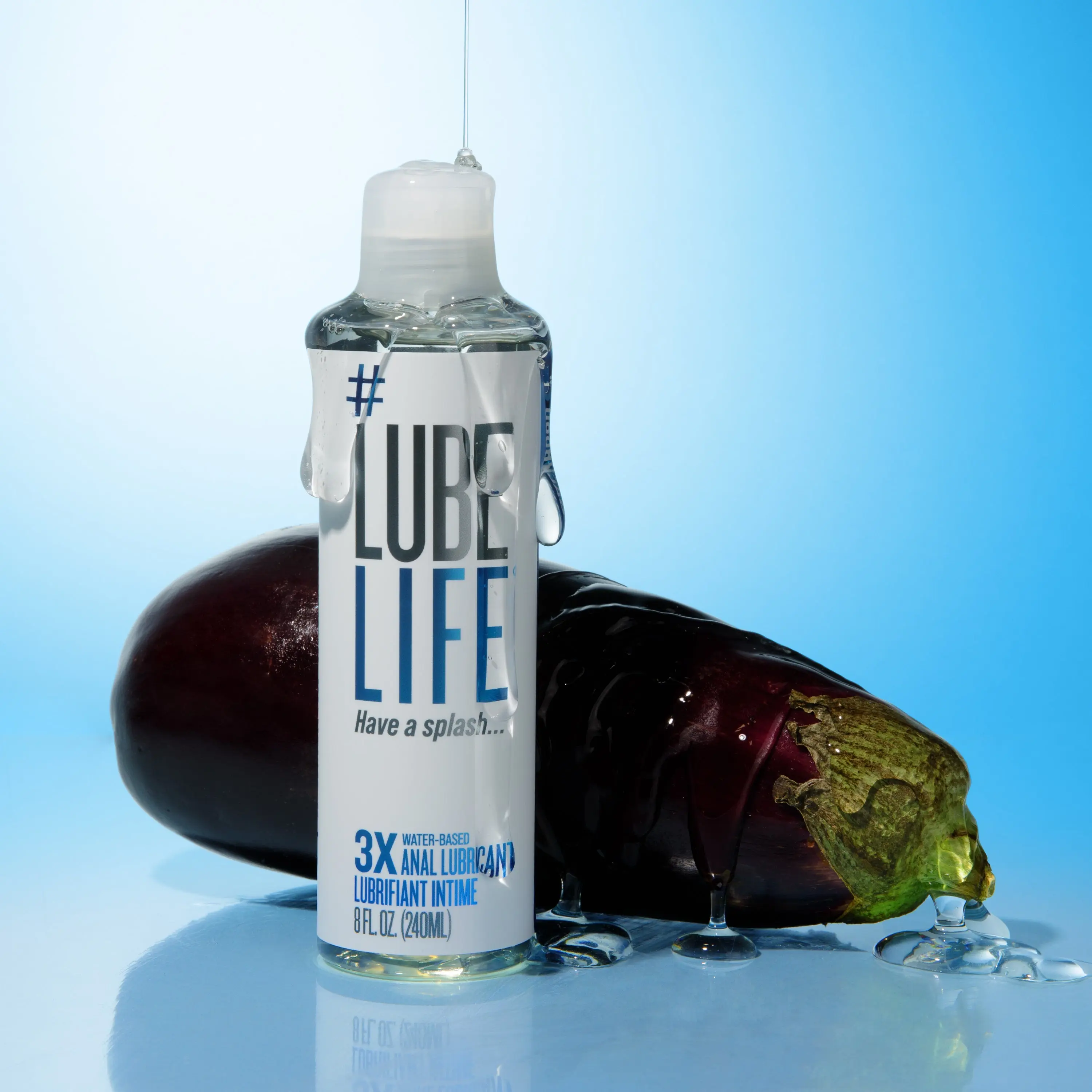 LubeLife - 3X Thicker Water-Based Personal Lubricant — High-Cushion Formula (8 oz)