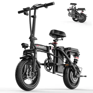 PikaBike 1200W Z8 Adult Folding Electric Bike, Electric Bicycle -Top Speed 25mph, 22-40 mile Range, 14-inch Explosion-Proof Tire + Shock Absorption System, Lightweight Commuting Adult Electric Bike
