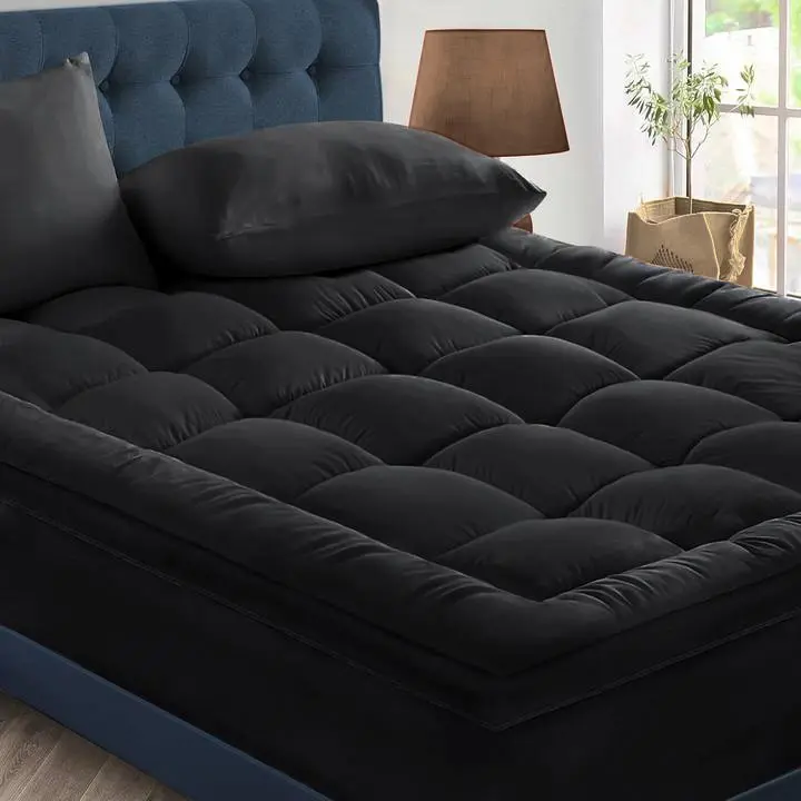 TIKTOK Shop  Mattress Topper for Back Pain, Extra Thick Mattress Pad Cover, Plush Soft Pillowtop with Elastic Deep Pocket, Overfilled Down Alternative Filling,King size