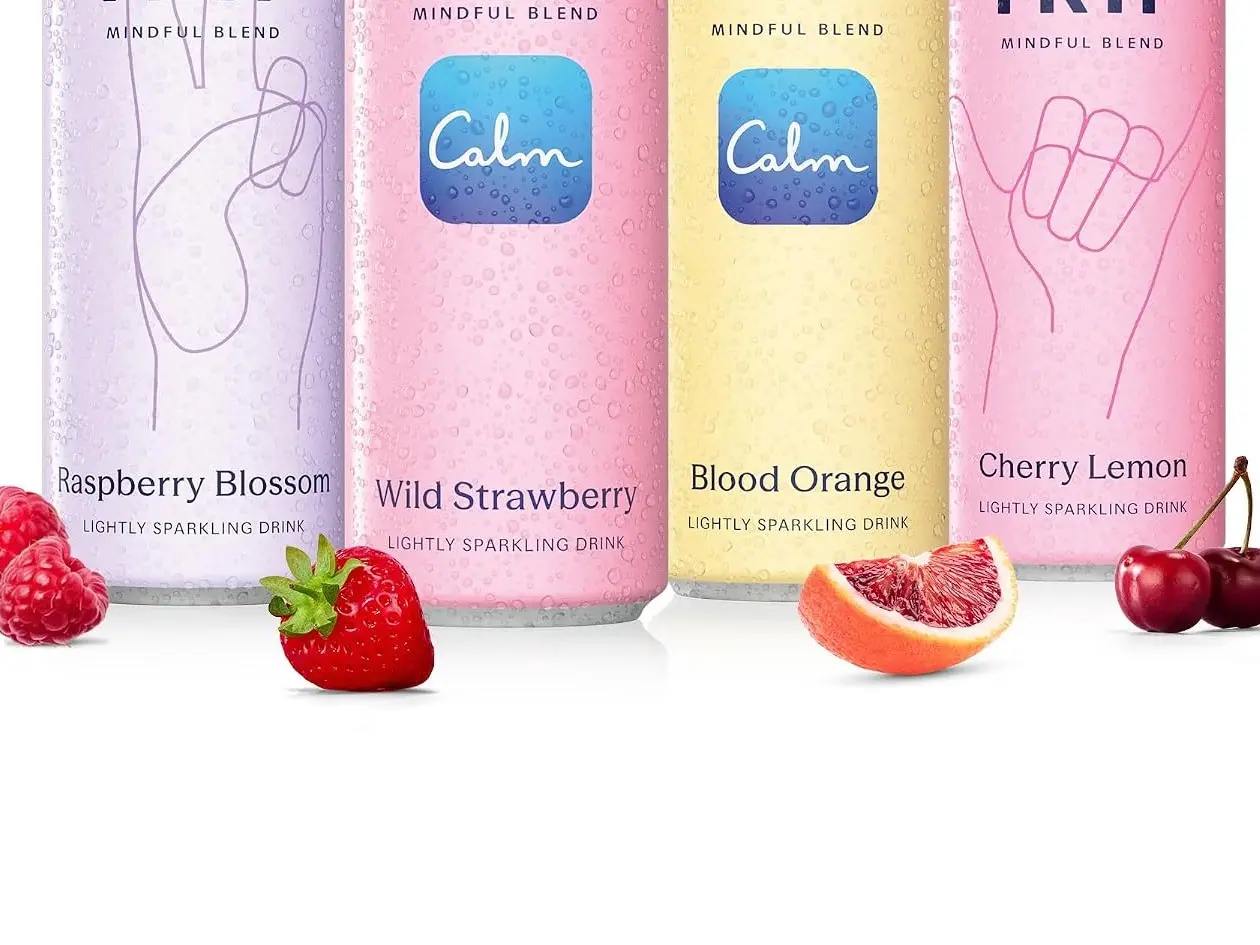 TRIP Calm Adaptogen Drink Variety Pack 12 Cans, Non-Alcoholic Sparkling Mocktail, Citrus & Berry Flavors, Botanical Beverage, Ready to Drink
