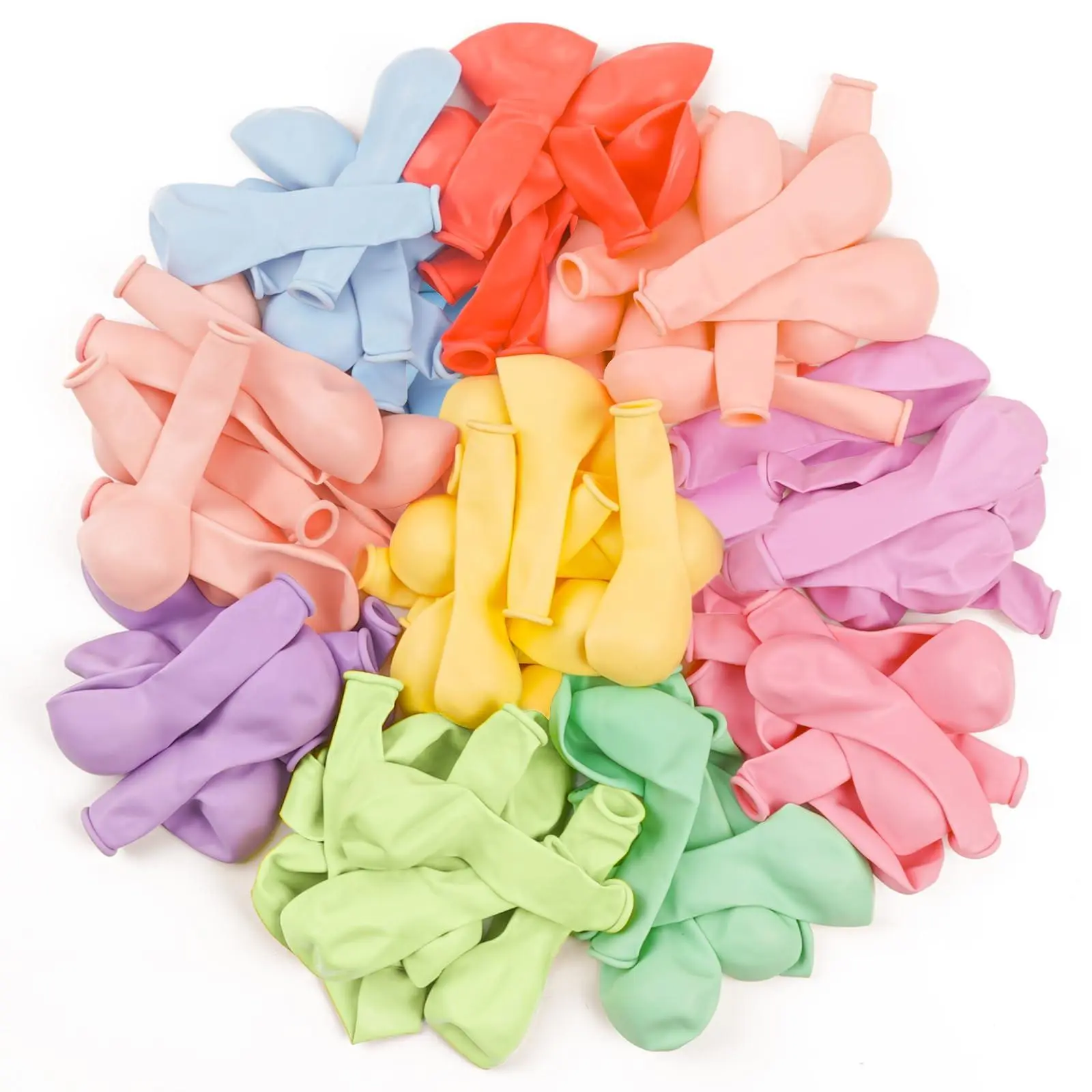 PartyWoo 50-Pack 5-Inch Pastel Latex Balloon Arch & Garland Kit, Hand-Inflatable, Floatable, with Pump for Wedding, Birthday Decorations