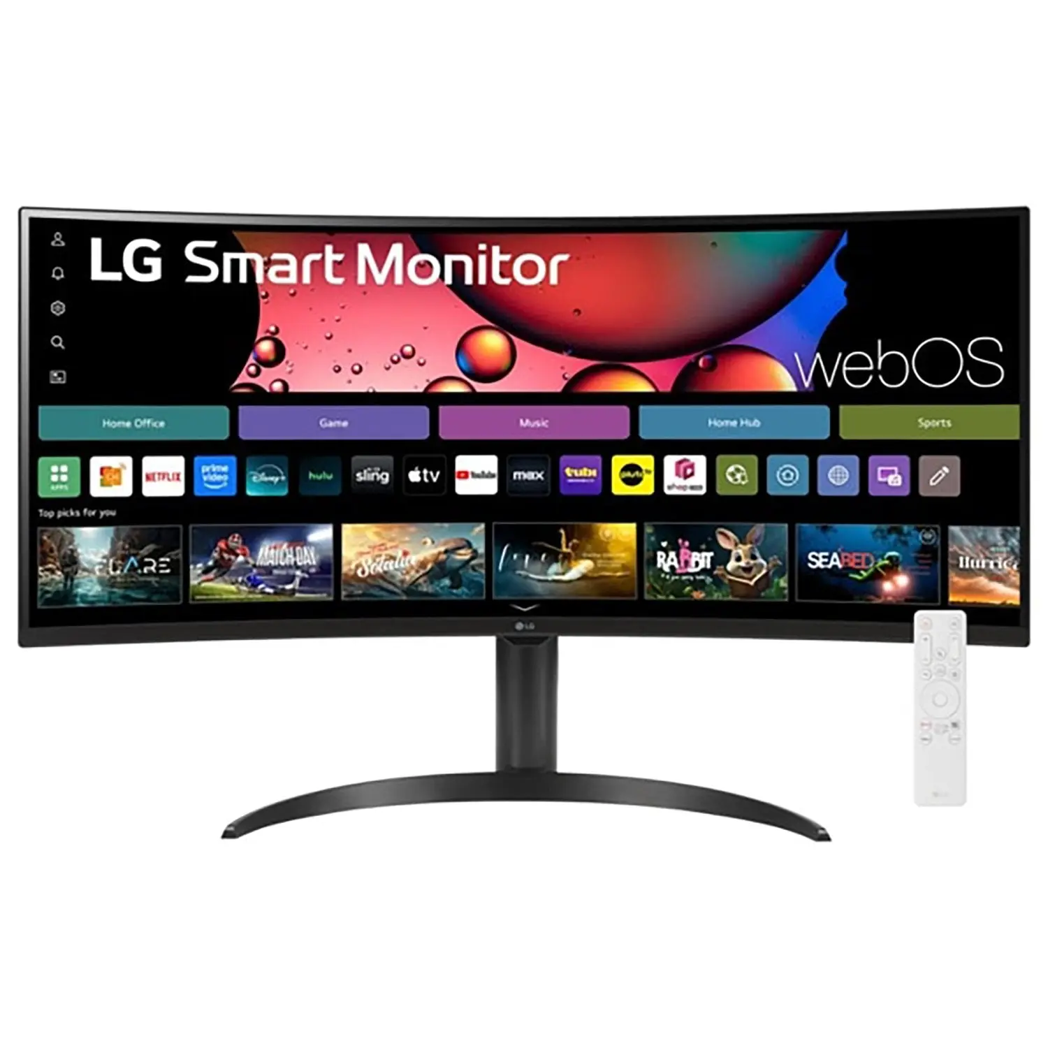 LG 34-Inch Smart LCD Curved Computer Monitor - WQHD 1440P, 100Hz, Gaming Monitor with Adjustable Stand, Smart Lcd Monitor