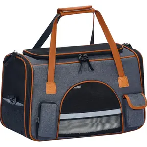18x11x11 Inches  Carrier- Fits Pets Up to 16 lbs, Anti-Collapse Design, Multiple Storage Pockets,  Carrier Soft Ideal for Medium Cats, Puppy, Rabbits and Other Small