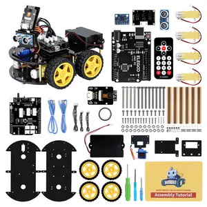 ELEGOO UNO R3 Smart Robot Car Kit V4 for Arduino Robotics for Kids Ages 8-12 12-16 STEM Science Kits Coding Gifts for 8 9 10 11 12 13 14 15 16 Year Old Boys Girls Teens Cool Engineering Building Toys