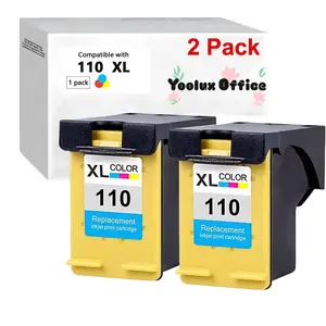 High Pages 2Pack Compatible with HP 110 Ink Cartridge Tri-Color (CB304AN) Tricolor Ink Cartridge for photosmart Printer