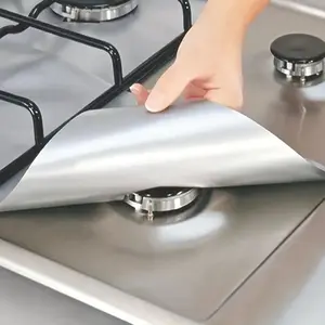 Reusable Gas Range Burner Cover, Stove Plate, 4pcs Heat Resistant Stove Top Burner Protector Pad, Kitchen Utensils & Gadgets