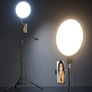 【Flash Sale】Weilisi 10.5" Ring Light with 69" Tripod Stand and Phone Holder Kit, Full-Screen Zoom Lighting for Video Recording, Makeup, Live Stream, Dimmable LED Selfie Ring Light Tripod for iPhone with Remote Smartphone Cellphone#SummerVibes