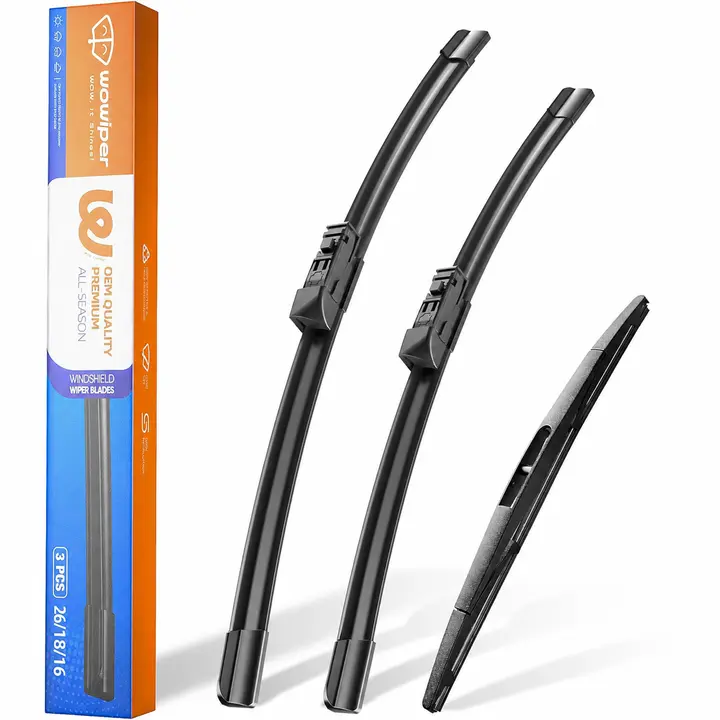 Subaru Outback 2020-2024 Wiper Blades, WOWIPER 26"+18" Front & 16" Rear Windshield Wiper Blade Set, All-Weather Replacement Wipers