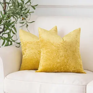 Velour Throw Pillow Covers  22x22 Inch Set of 2 Decorative Luxurious  Pillow Cover Glossy Pillowcase Cushion Cases for Couch Sofa and Home Decor