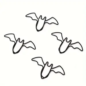 Bat Shaped Paper Clip (20pcs), Metal Bookmark Binder Clip, Document Organizer, File Holder Accessories for School and Home Use, Paperclip