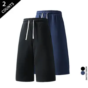 2-pack knee-length athletic shorts with deep pockets, comfortable drawstring Bermuda shorts, breathable sports shorts suitable for running, jogging, and casual activities fathersdaygift