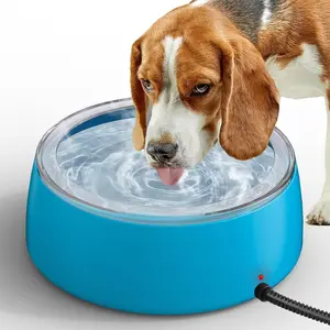 3L Heated Water Bowl, Outdoor Heated Pet Water Bowl for Dogs and Cats, Outside Waterproof Heated Water Dish with Chew Resistant Cord, Smart Heated Pet Bowl Provides Water for Rabbit, Chicken