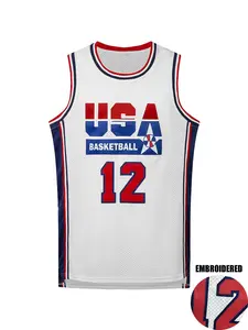 Men's Basketball Jersey, Breathable Round Neck Sportswear, Sleeveless Boys Training Uniform, Team T-shirt, Fashion Top for Outdoor Activities, Sporty Jersey, Athletic Top, Workout Tops, Athletic Training Apparel, Lightweight Jersey, Embroidery Jersey