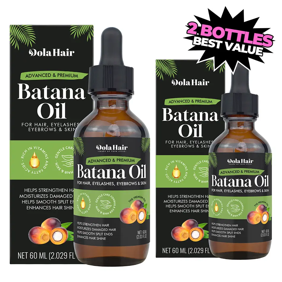 Batana Oil 2 Pack for Hair Growth & Scalp Care – 60ml Organic Moisturizing Batana Hair Oil, Repair Damaged Hair, Lightweight Daily Nourishing Treatment