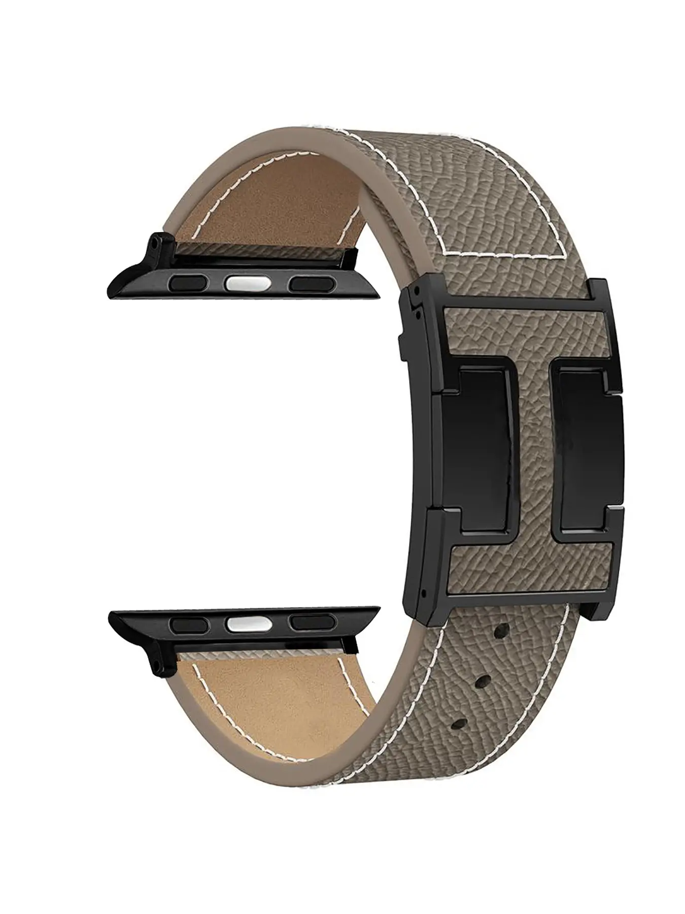 Magnetic Leather Strap, High-End Designer Style, Genuine Leather, Adjustable Length 165-215mm, Suitable for Personal Use or Gift, Watch Bracelet, Fashionable Watch Accessories