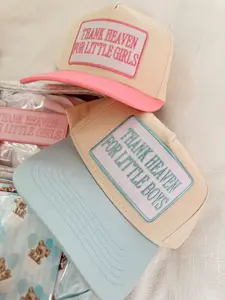 Thank Heaven Vintage Trucker Hat Blue & Pink Available Fashionable Functional for Everyday Wear All Season Wear Hand Wash Only