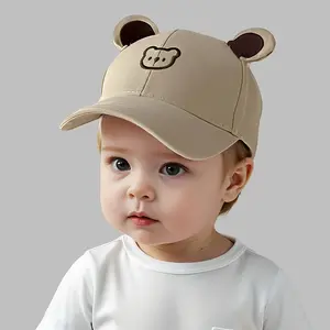 1pc Cartoon BearLightweight Breathable Polyester, Cute Ear Accents, Sun Protection, Fitted, Mixed Color, with Buckle Closure, for Boys & Girls, Ages 1-3, for Everyday Outdoor Activities, Travel, Hiking, All-season, Thanksgiving, Infant(Gift)11