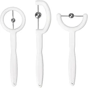 3pcs Kids Tongue Tip Lateralization Elevation Tools Tongue Tip Exercise Set Oral Muscle Training Tool Autism Speech Therapy Tools (White)