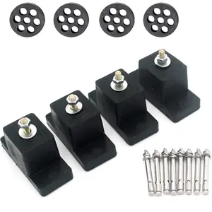 Anti Vibration Pads Rubber Conditioner Vibration Isolator for Outdoor Mini Split Ground Stand Wall Mounting Bracket Ac Condenser Shock Absorbing Pad Damping Block Air Compressor