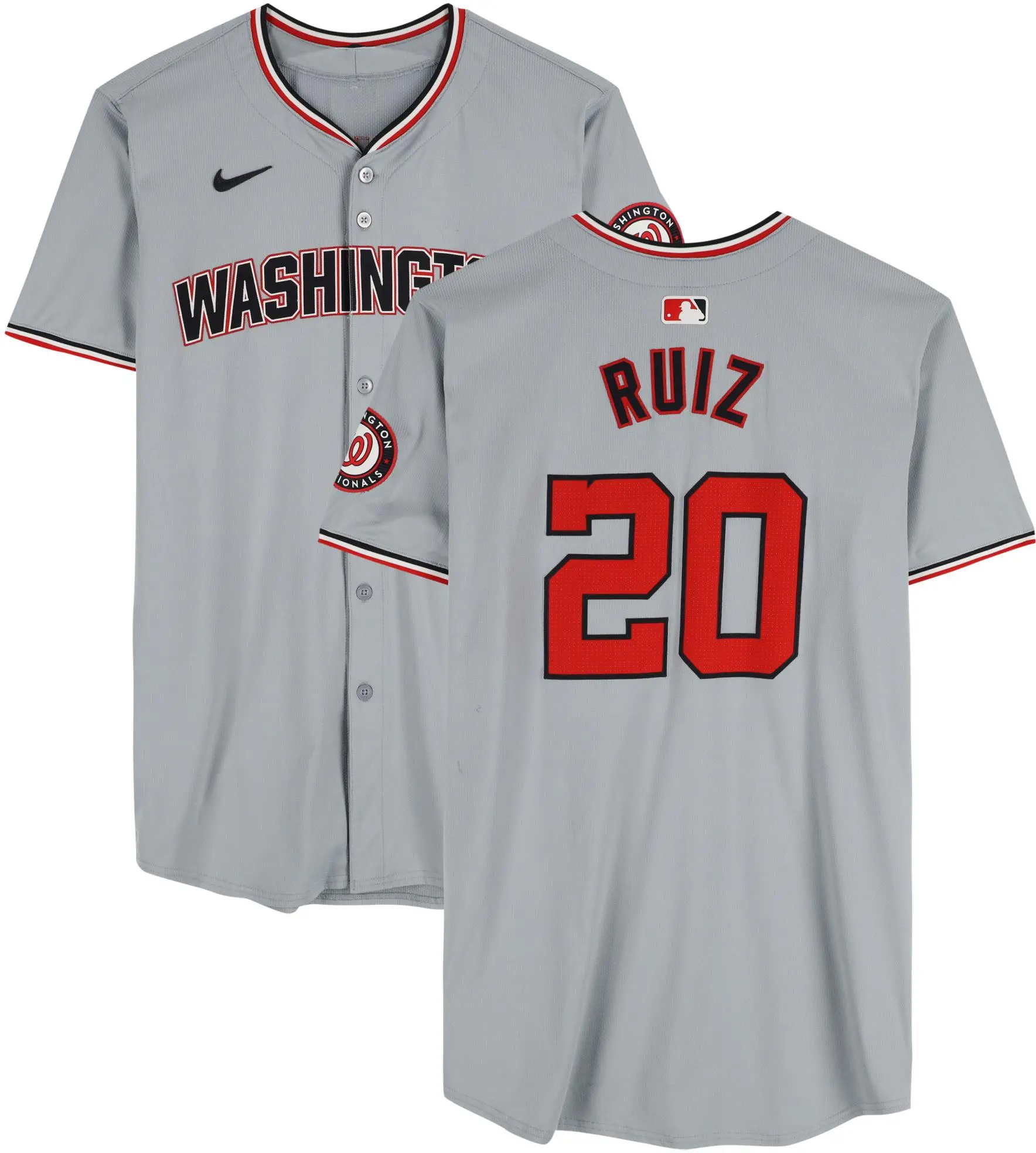 Keibert Ruiz Washington Nationals Game-Used #20 Gray Jersey Worn During Games Played on March 28 and 30, 2024 - Fanatics Authentic Certified
