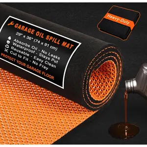 Oil Spill Mat - Garage Floor Mat, Absorbent Oil Pad, Premium Maintenance Mat, Waterproof, Contain Liquid, Protect Floor from Spill & Stain, Reusable, Washa