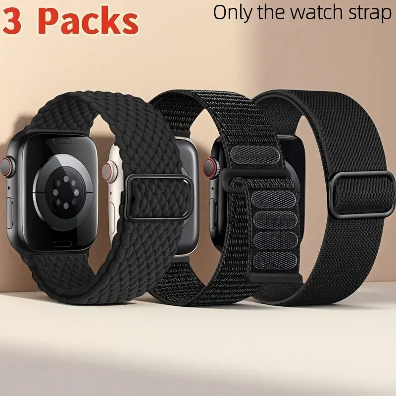 For Apple Iwatch Series 1-10 Ultra Se Nylon Sport Watch Band, Breathable Elastic Classic Strap, Adjustable Skin-Friendly Wristband, Smartwatch Accessories