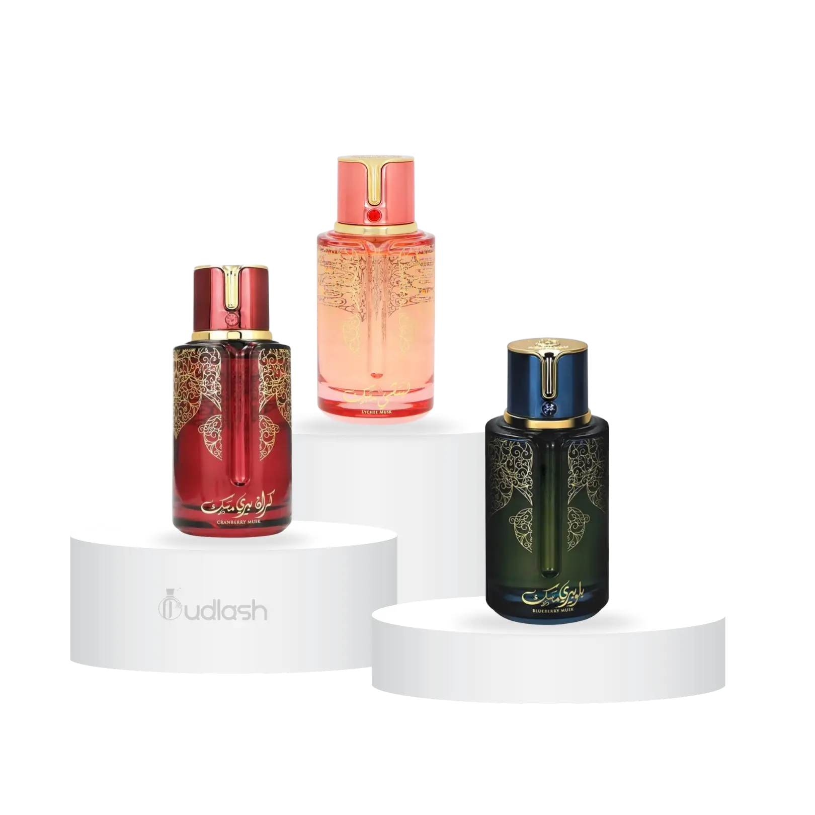 Arabiyat Prestige Bundle | Cranberry Musk + Lychee Musk + Blueberry Musk | Women's Fragrance | 100 ML - 3.4 OZ | Eau De Parfum | Cranberry - Freesia & Lotus