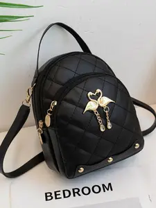 Women's Preppy Style Quilted Backpack, Trendy Large Capacity Backpack, Chic Gorgeous Backpack for Women & Girls for Daily & Work & School Use, Stylish Daypacks