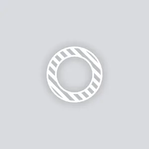 Snail Mail Stripes Circle Rim Clay Stencil