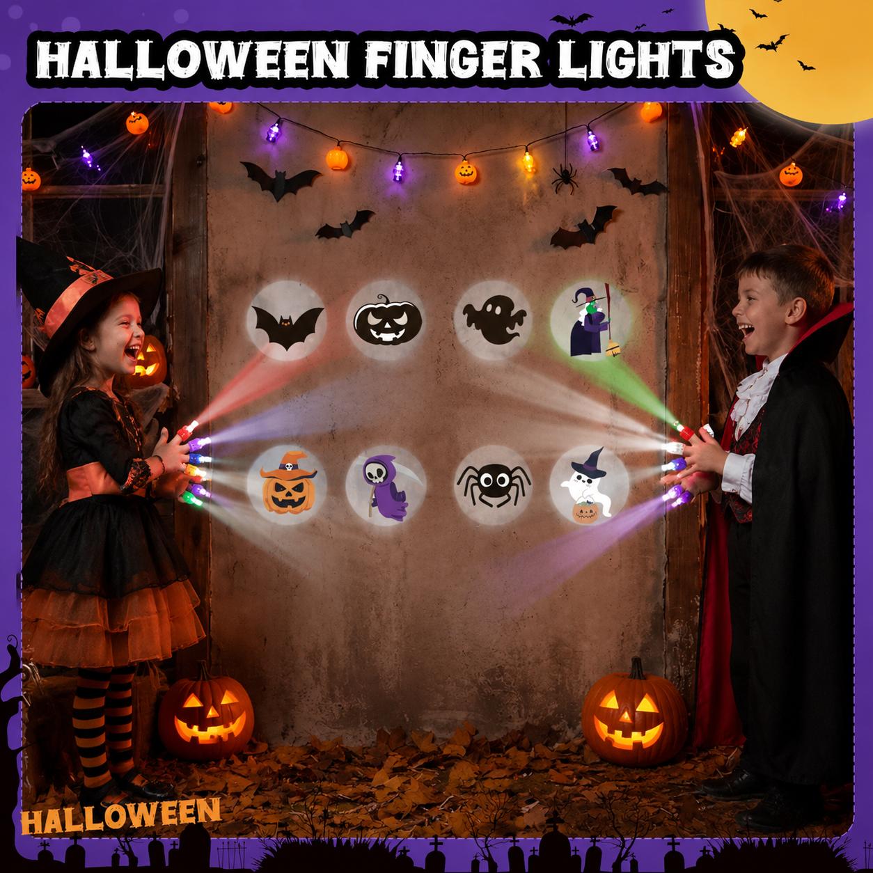 36pcs Halloween Finger Lights Toys for Kids, Bright lights | Halloween Party Favors Toys, Halloween Goodie Bag Fillers, Trick or Treat toys, Classroom Rewards