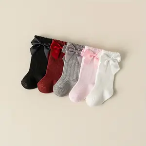 5 Pairs Knot Breathable Comfortable Fashionable Cute Socks, Polyester Spandex, All-season, Knit Fabric, with Hand Wash or Dry Clean Instructions