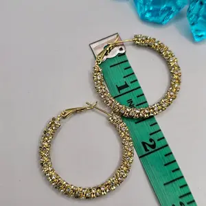 hoops earrings fashion style medium zise cute