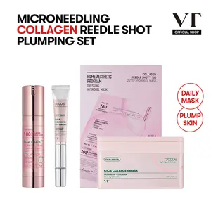 [VT Official] Collagen Reedle Shot & Collagen Boosting Skincare treatment | Microneedling & Deep Collagen Absorption | Anti-Aging, Korean Skincare, Collagen Eye Cream | Daily Collagen Care | Pink Treatment Set | Glow, Plump, Under Eyes