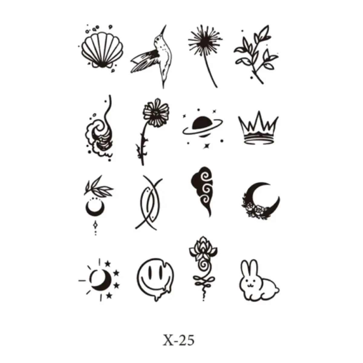 Semi-Permanent Temporary Tattoo -Lasting 1-2 Weeks smiley tattoo