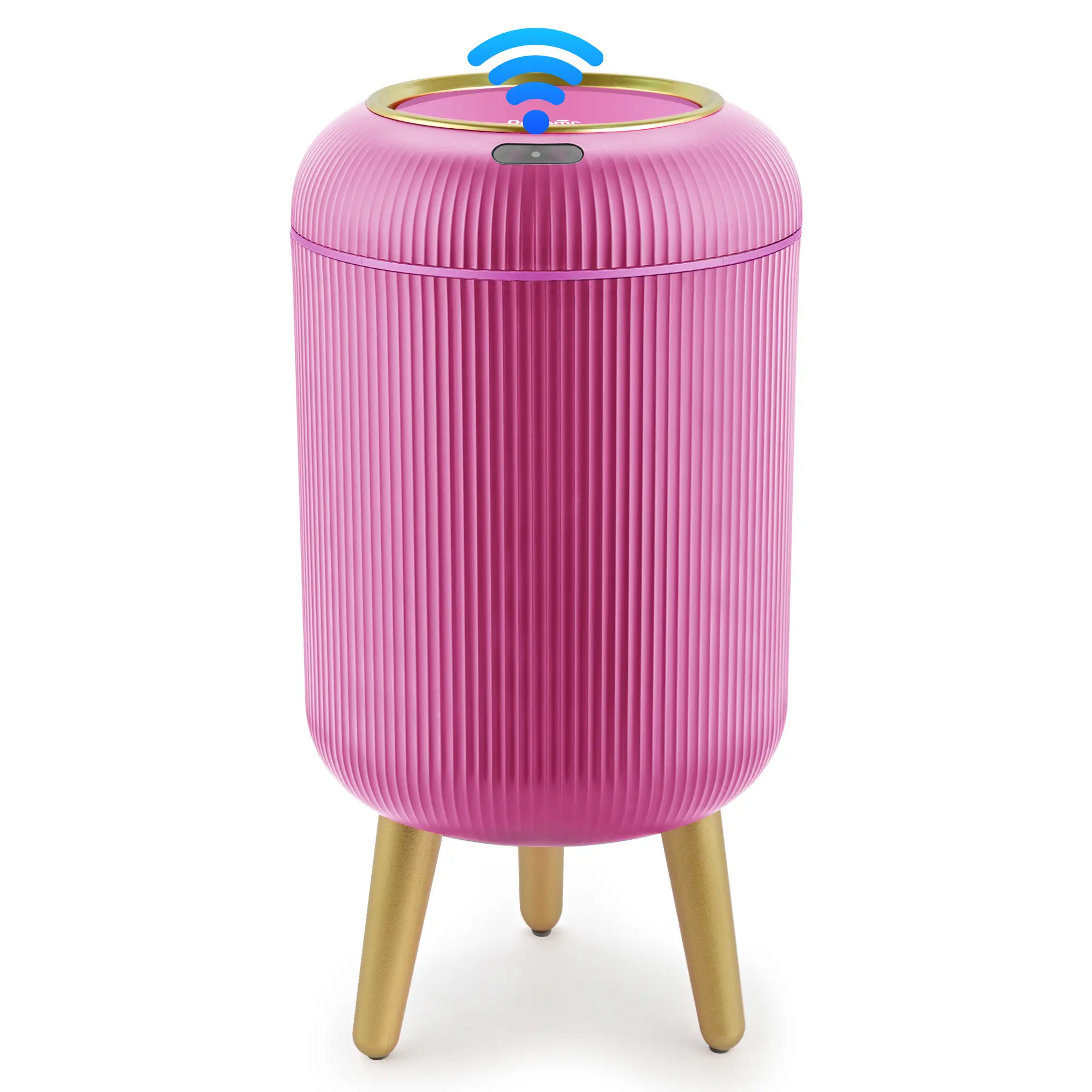 Pukomc Touchless Auto-Sensing Trash Can with Lid - Waterproof Nordic Design, Hygienic Space-Saving Smart Motion Sensor Waste Bin for Kitchen, Trashcan With Lid