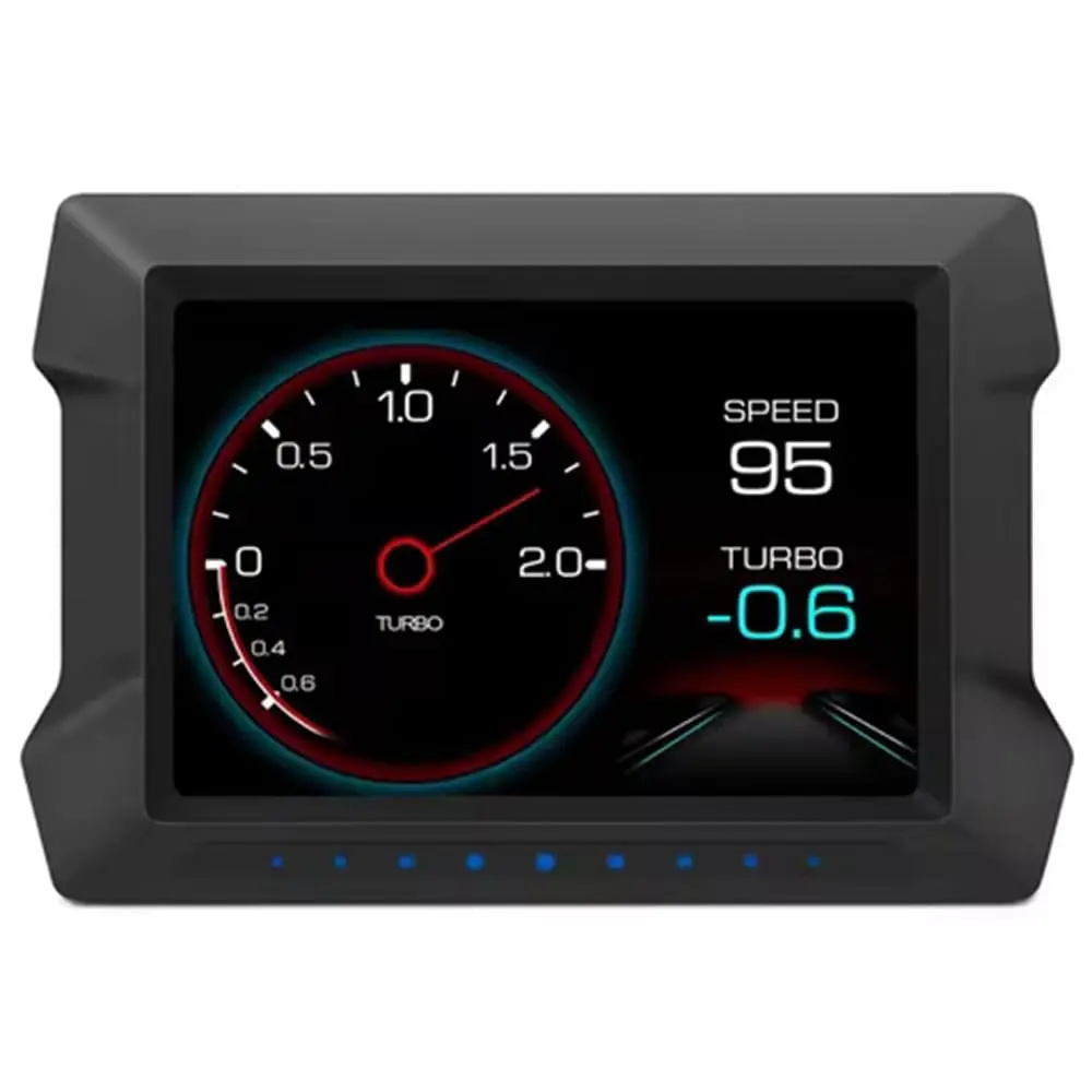 Universal Automotive Car HUD with OBD+GPS Dual System, HD Digital Display, Real-Time Speed RPM Fuel Voltage Water Temp Data, Overspeed Warning, Fault Diagnosis, OBD Fits Most Vehicles After 2008