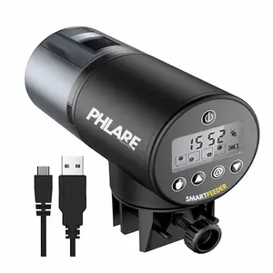 PHLARE SmartFeed Automatic Fish Feeder with USB Charging Cable and Digital Display 200ml