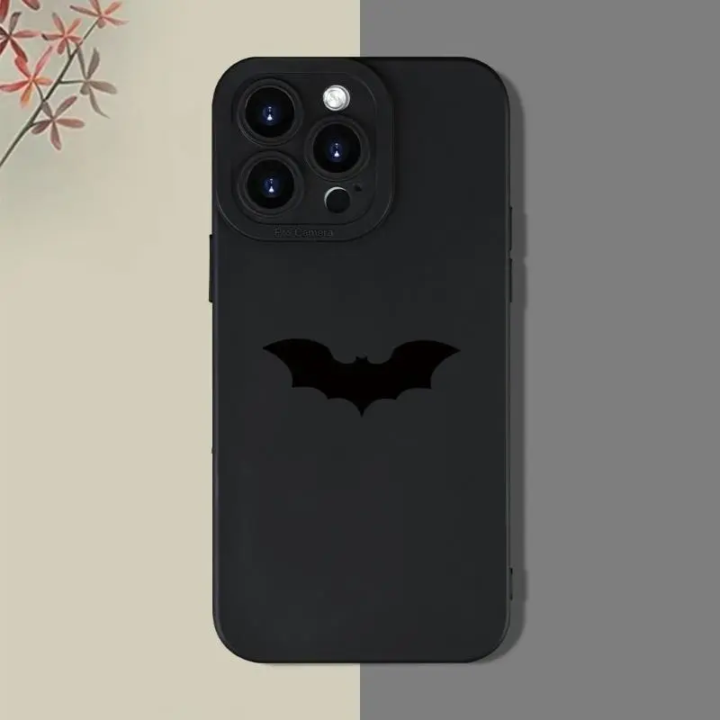 New black little bat mobile phone case-soft shell-suitable for iPhone 16 Pro Max, 15, 14, 13, 12, 11, X, XR, XS, XS Max, Pro Max, plus Series-birthday/Easter gift for boyfriend/girlfriend