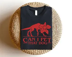 Can I Pet That Dog Demogorgon Devil Shirt - Funny Stranger Upside Down Dog Lover T-Shirt