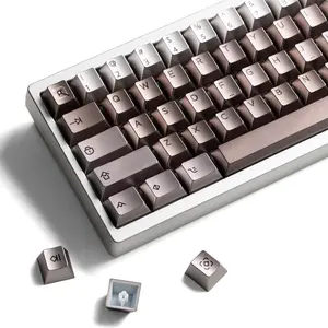 Womier PBT Keycaps with Metal Paint, Cherry Profile for 61/64/66/68/75/84/87 MX Switches Mechanical Keyboards