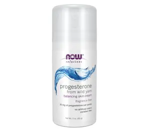 NOW Solutions Progesterone from Wild Yam Balancing Skin Cream 3oz Fragrance Free