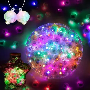 50 count Multicolor LED Mini Round Blinking Balloon Lights Long Standby Time   Balloons Lights with Hook for Balloon Paper Lantern Party Wedding Birthday Decorations