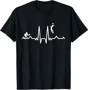 100% Cotton Funny Volleyball Heartbeat Volleyball Streetwear T-Shirt|Outdoor sports casual cotton unisex Tee