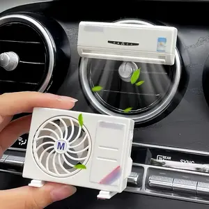Mini Solar Car Fragrance Diffuser, Air Conditioner-Style Decorative Aromatherapy Machine, Long-Lasting Fragrance Solar-Powered Car Interior Accessory